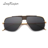 Hot Sale Irregular Mirror Sunglasses Men Half Metal Frame Sun Glasses Women Rimless UV400 Driving Gafas de sol Male