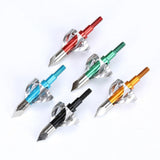 100grain 5colors 6ps Hunting Stingers Arrow Head Recurve Bow Hunting Arrowhead Glass Carbon Steel Aluminum Arrow Shaft Universal - shopwishi 