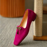 Ladies Flat Shoes Round Toe Solid Color Single Shoes