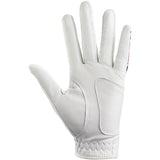 Pack 1 Pair Golf Gloves Women Left and Right Hand Genuine Leather  Lycra  Non-Slip Colorful Fabric Breathable Soft Sports Gloves
