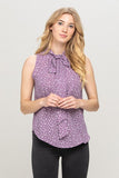 Polka Dot Top with Neck Tie