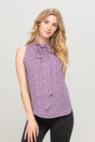 Polka Dot Top with Neck Tie