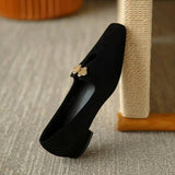 Ladies Flat Shoes Round Toe Solid Color Single Shoes