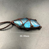 Natural Crystal Labradorite Stone Gemstone Pendant Moonstone Sunstone Pendant