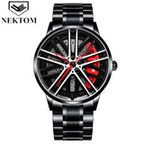 NEKTOM TE-37 Car Wheel Watch Men Quartz Watch Drop Shipping Luxury Men Wrist Watch