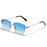 HBK 2021-2022 New Fashion Luxury Frameless Sun Glasses Rimless Sunglasses