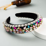 Baroque Hand Made Pearl Beading Gemstone Headband for Women