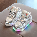 Toddler Baby Shoes Fashion Sneakers For Children Girl Boys Star Luminous Child Casual Colorful Light Shoes Sneakers 2019