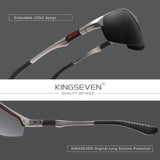 KINGSEVEN Driving Series Polarized Men Aluminum Sunglasses Blue Mirror Lens Male Sun Glasses Aviation Women for Men Eyewear 9121