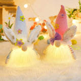 Easter Rabbit Ear With Light Luminous Faceless Gnome Dwarf Dolls Easter