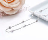 925 Sterling Silver Big Beaded Cross Chain Choker Necklaces Women Girls 40cm 45cm Jewelry Kolye Collares Collane Collier Ketting