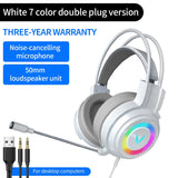 JIMARTI G60 Gaming Headsets Gamer Headphones Surround Sound Stereo Wired Earphones USB Microphone Colourful Light PCLaptop