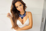 Izoa Ornate Necklace Blue - shopwishi 