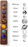 Solar System 9 Planets Natural Gemstone Crystal Ball Set Galaxy Universe