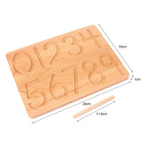 Montessori Mathematics Toy Digitals Board 0-9 Digital Cognition Writing Practice Toys for Children Preschool Training Beech Wood