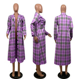 JY36 2020 Autumn Winter Clothing New Fashion Women's Jackets Casual Color Shirt Plaid Long Sleeve Coats Ladies Women