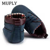 New Spring / Autumn Infant Baby Boy Soft Sole PU Leather First Walkers Crib Shoes 0-18 Months Non-Slip Footwear Crib Shoes