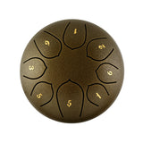 6 Inch Lotus Drum 8 Tone Steel Tongue Drum Percussion Musical Instrument With Drumsticks With a Clean Ethereal Buddha-Like Sound