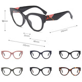 SHAUNA Fashion Mixed Colors Women Eyeglasses Frame Reading Glasses UV400