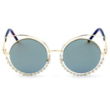 HOLLAND | A21 - Designer Pearl-Studded Cut-Out Cat Eye Princess Sunglasses