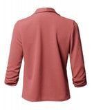 Women Black Blazers Cardigan Coat 2019 Long Sleeve Women Blazers and Jackets Ruched Asymmetrical Casual Business Suit Outwear