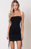 LACE UP MINI DRESS