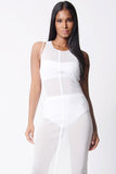 RACER BACK MESH MIDI DRESSj
