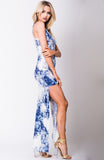 TIE DYE DOUBLE SLIT MAXI DRESS