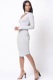 LONG SLEEVE CHOKER DRESS