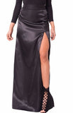 HIGH WAIST SLIT MAXI SKIRT