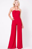 WIDE LEGS HALTER NECK JUMPSUIT