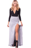 HIGH WAIST SLIT MAXI SKIRT