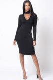 LONG SLEEVE CHOKER DRESS