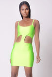DOUBLE LAYERED CUTOUT DETAIL MINI DRESS
