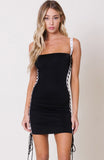 LACE UP MINI DRESS
