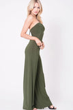 WIDE LEGS HALTER NECK JUMPSUIT