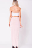DRAPED SOLID MAXI SKIRT