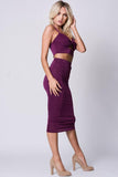 SOLID HIGH WAIST MIDI SKIRT SET