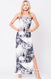 TIE DYE DOUBLE SLIT MAXI DRESS