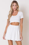 SHORT SLEEVE FLARED TWO PIECE SET