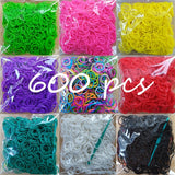 600 Elastic Different Colors Rubber Loom Bands Bracelet