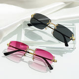 HBK 2021-2022 New Fashion Luxury Frameless Sun Glasses Rimless Sunglasses