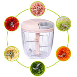 500/900ml Garlic Chopper Manual Rotate Vegetable Chopper