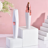 2 in 1 Electric Epilator USB Rechargeable  Cordless Painless Mini Portable  Face Body Hair Remover  Eyebrow Trimmer for Women