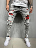 Black Denim Jeans Bulk Wholesale Color Skinny Ripped Men Casual Pants Custom Fall Men Jeans Pants
