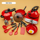 44 Pieces Children Mini Kitchen Toy Cookware Pot Pan Kids Pretend Cook Play Toy Simulation Kitchen Utensils Toys Children Gift