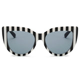 HELSINKI | S1095 - Women Round Cat Eye Oversized Fashion Sunglasses
