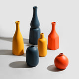 Orange Yellow Blue Nordic Ceramic Dried Flower Vase Decoration