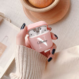 Customize for Airpods 2 Case Cute Name Initials Letter for Air Pod Silicone Luxury Cover Funda Airpods Case Earphone Accessories