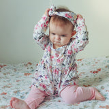 Toddler Girls Cute Casual Floral Top and Pants Set